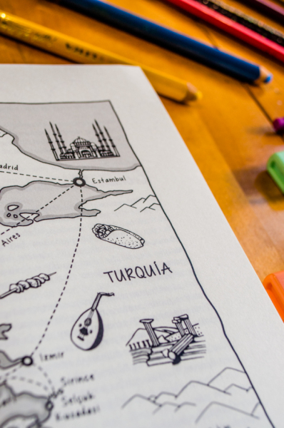 Map of Turkey and our journey there