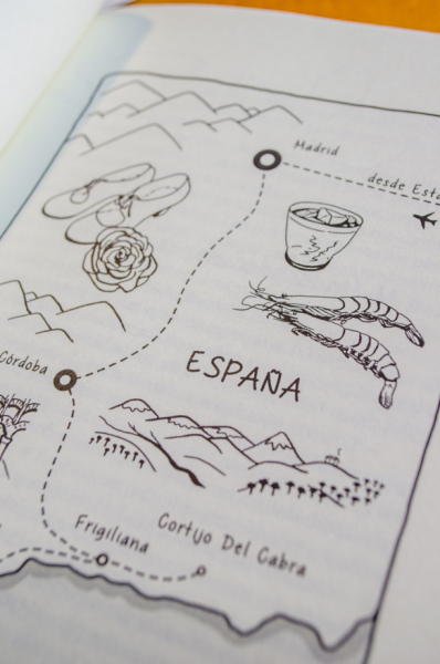 Map of Spain with our journey there