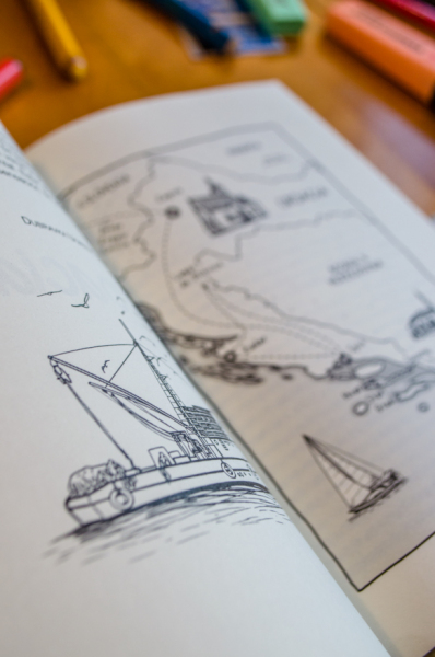Croatia's map and fishing boat