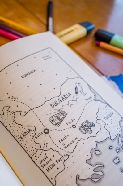 Map of Bulgaria and our journey there
